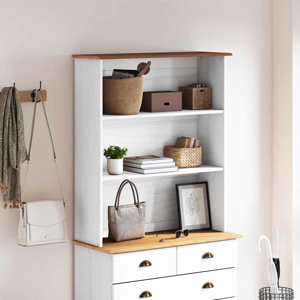 Hutch ASKIM 91 x 30 x 104 cm Solid Pine Wood