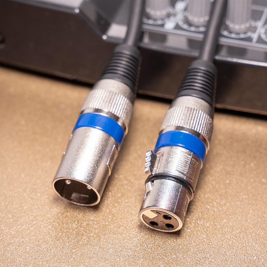 10 шт. 1,5 м/5 футов XLR-кабель DMX сценический световой кабель 3-контактный XLR штекер-мама черный разъем из ПВХ для микрофона