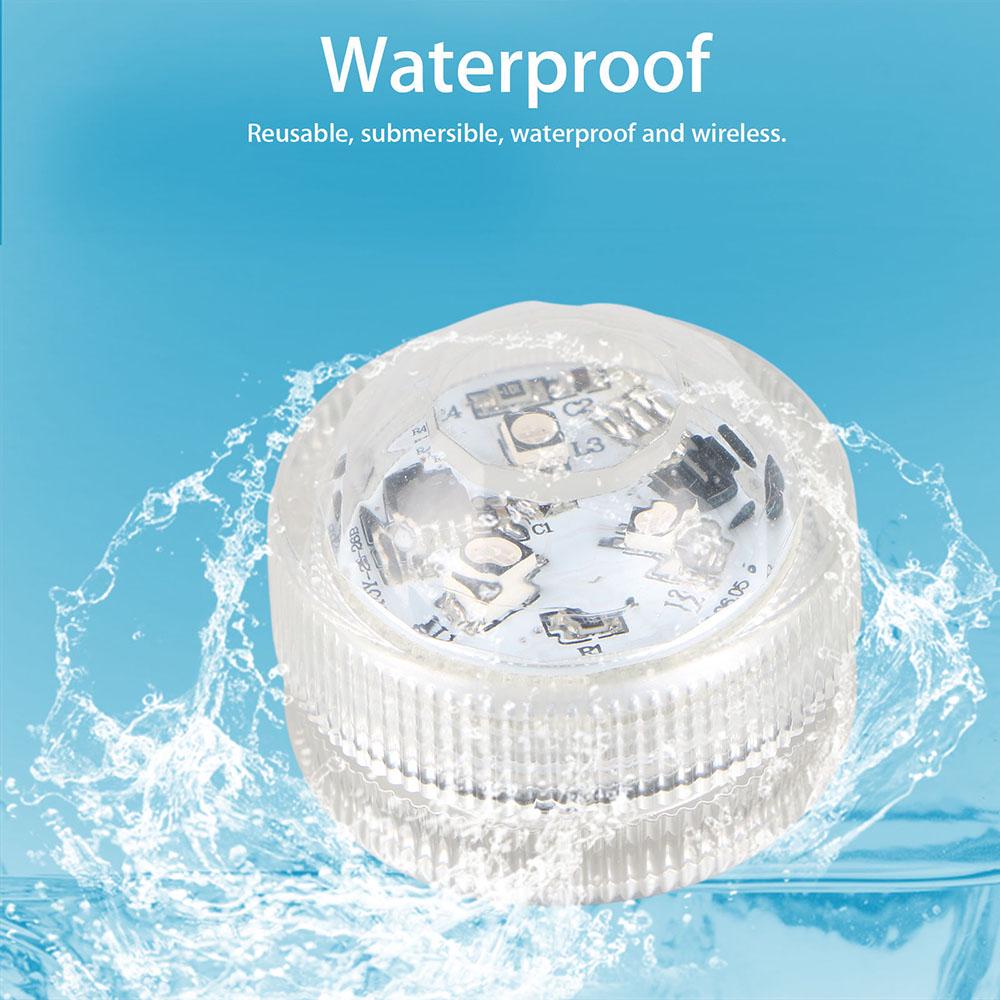 Decorations Super Bright Waterproof Submersible Lamp RGB Remote Controller 3 LED Light