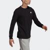 Adidas Мужская футболка с длинным рукавом и логотипом во всю спину, черный GN6853