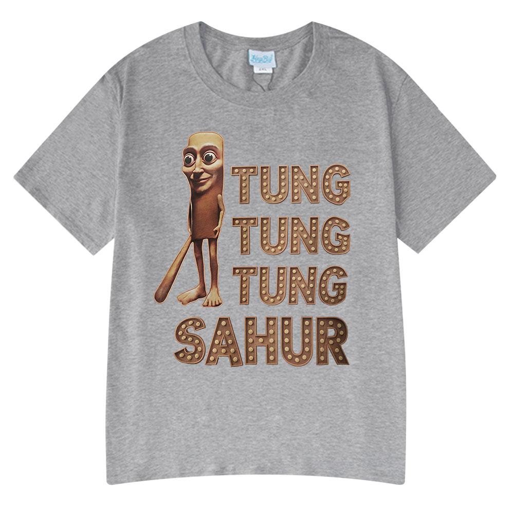 Tung Tung Tung Sahur Funny Italian Brainrot Baseball Bat Meme T-shirt Unisex Clothing Fashion T Shirts Unisex Summer O-Neck T Shirt