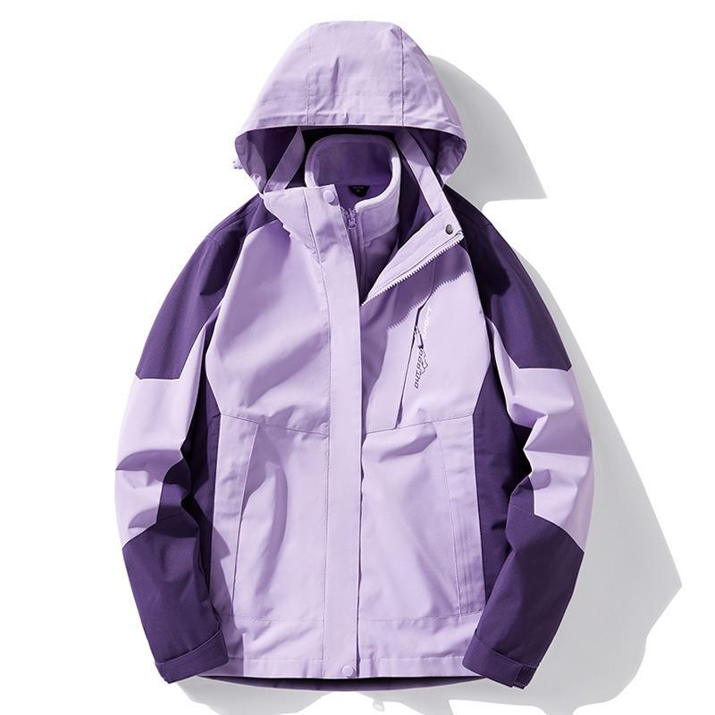 Куртка в горном стиле, осенне-зимняя двухслойная ветрозащитная, водонепроницаемая, дышащая, облегающая куртка для альпинизма, свободная повседневная куртка для пар