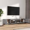 2 Piece TV Cabinet Set with LED Lights Gray Sonoma Particleboard