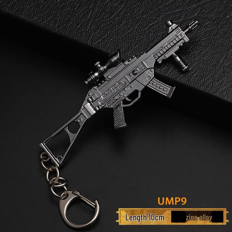 PUBG Peace Elite Аниме Брелок 'Куриный Ужин' Сплав Модель Пистолета Игрушка Подвеска