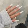 Solid Color Fake Nails, Press On Nails False Nails For Women Girls  (Long Stiletto Shape)