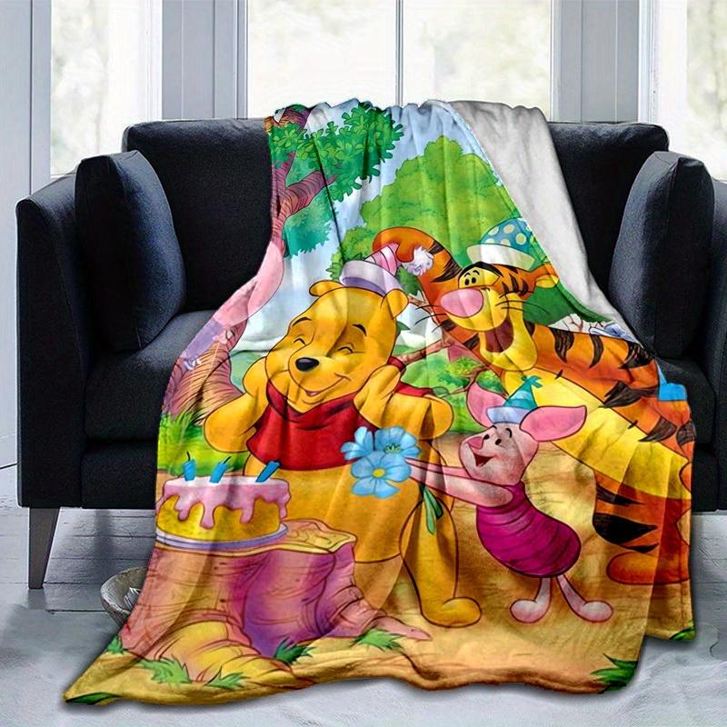 1pc. Cartoon Winnie The Pooh Tiger Piglet Blanket, Seasonal Home Decorative Throw for All Seasons, Cute Gift Idea for friends,Soft Flannel T