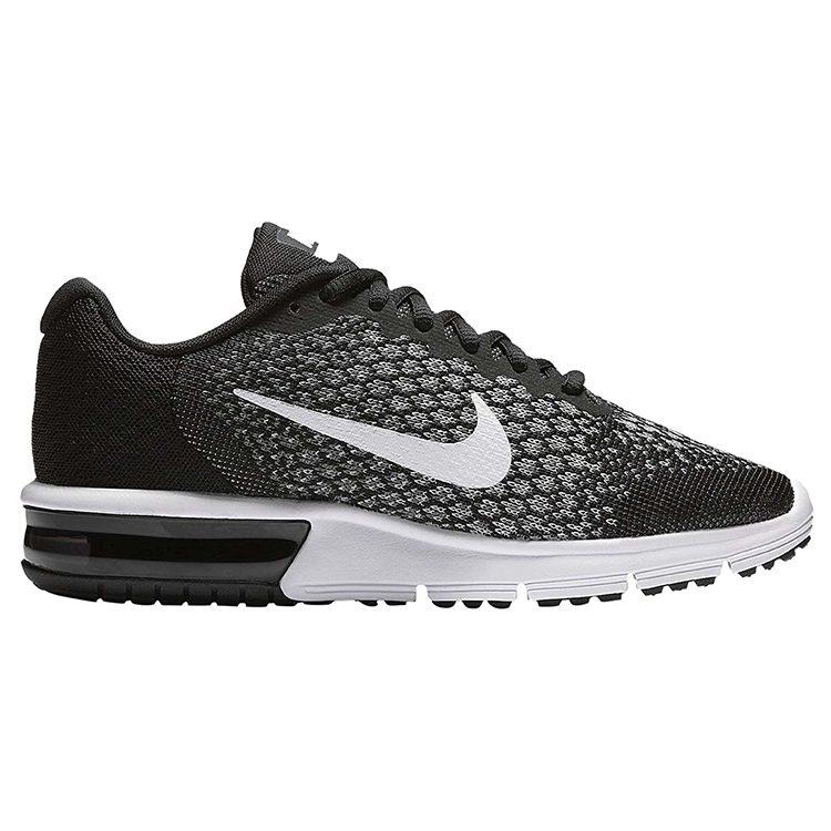 Nike Air Max Sequent 2 Черный Белый Темно-серый Женские 852465-002