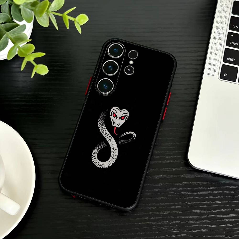 Классический чехол-змея для Samsung S26, S25, S24, S23, S22, S21, S20, Plus, Fe, Lite, Другие Черный чехол
