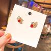 Red Mouse Earrings, Female Stud Earrings, Female Student Korean Version, Simple Temperament, Fashionable Earrings, Earrings, Female Pendant.