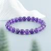 Браслет с аметистом из настоящего натурального камня, бусины, очищающий тело, браслет из натурального аметиста с натуральным кристаллом для женщин, Pulsera