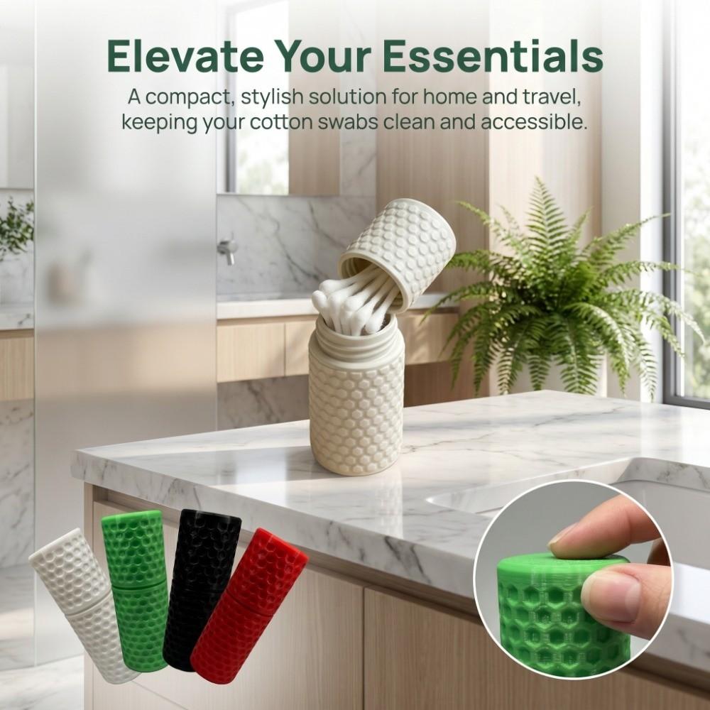 Multipurpose Cotton Swab Storage Box 3D Printed Space-Saving Organizer  Toothpicks