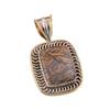 Natural Maryam Jasper 925 Solid Sterling Silver Gift TwoTone Pendant 1.50" G3P78