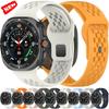 Силиконовый ремешок для Samsung Galaxy Watch 8 Ultra 47 мм, спортивный, дышащий, удобный браслет для Samsung Watch 7 Ultra, аксессуар