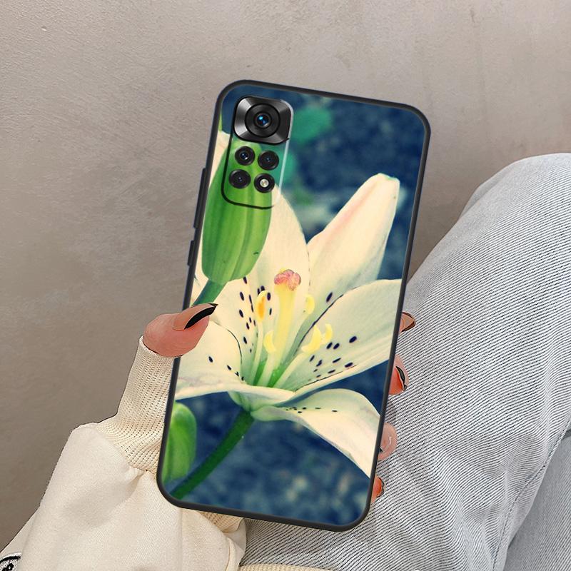 Цветы лилии для чехла-обложки Xiaomi Redmi Note 13 10 12 11 14 15 Pro Plus для Redmi 15 13C 12C 14C 10C 15C