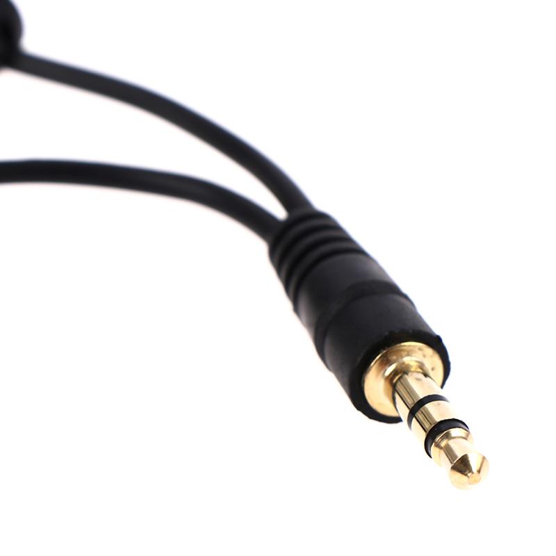 1 In 2 Out 3.5Mm Male To Double Mono 3.5Mm Female Headphone Y Splitter Cable
