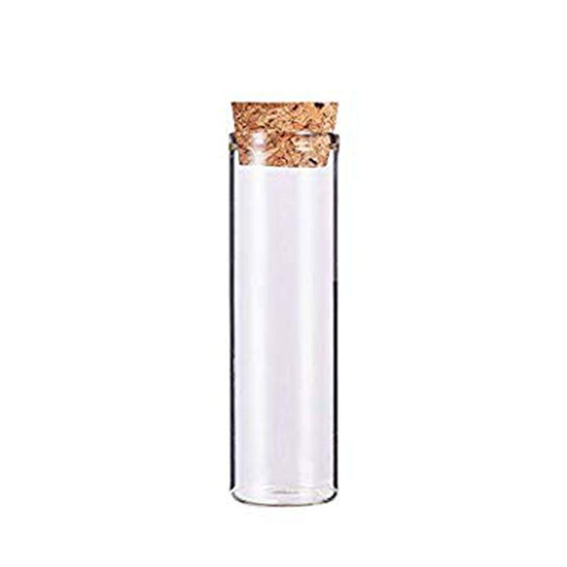 Plastic Test Tube with Cork Stopper Bead Storage Vial Containers