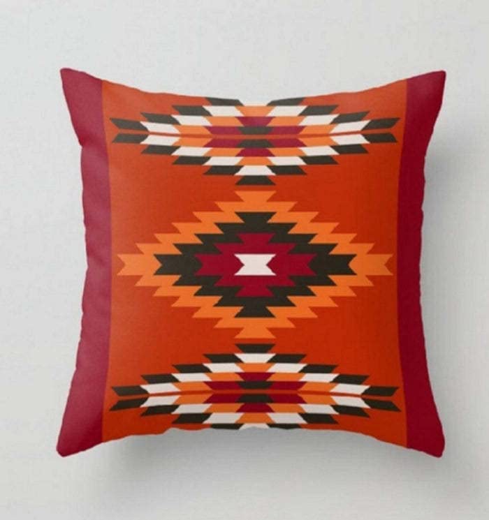 YunJeude Cushion Set of Nordic Stylish and Cute Ethnic Native Ortega Geometric Zipper Interior Decor of C Same Pattern on Both Covers, 45x45cm, 4,