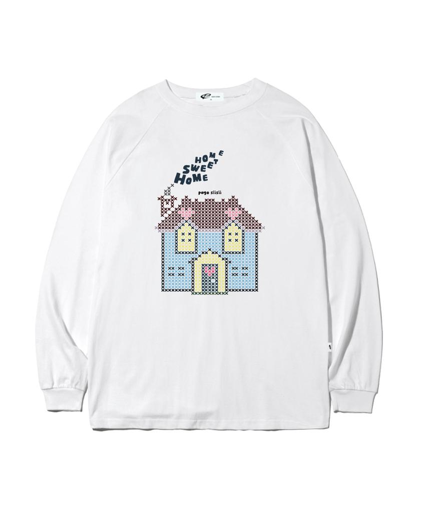 PAGESIISII Knit House Print Oversized Long Sleeve [2 Colors]
