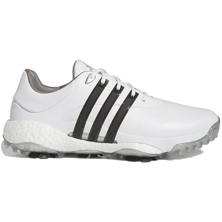 New Adidas Tour360 22 Boost Golf Shoes 'Cloud White Black Silver Metallic' GY9808