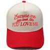 YOU LOVE ME truck driver hat embroidery color matching baseball cap European and American men's and women's casual retro hat