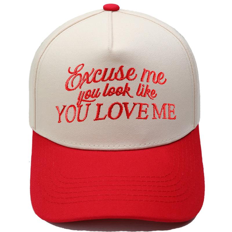 YOU LOVE ME truck driver hat embroidery color matching baseball cap European and American men's and women's casual retro hat