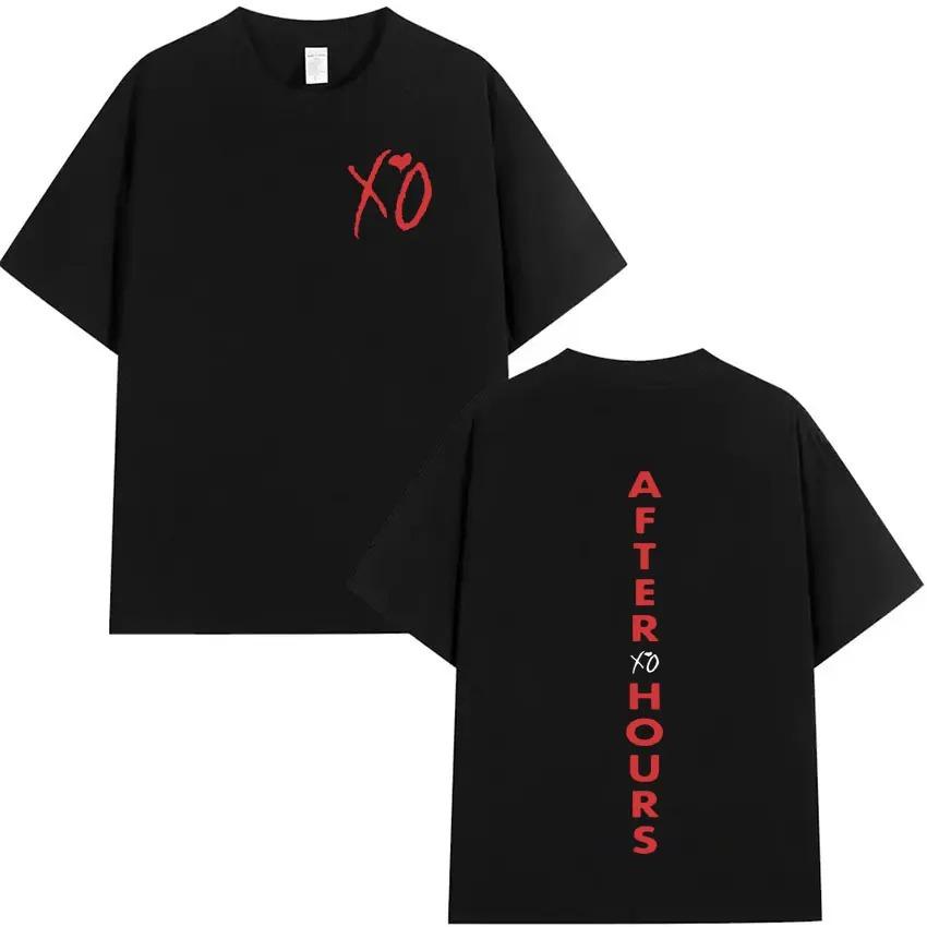 Famous Singer The Weeknd DoubleSided Print Mens TShirt Cotton Short Sleeve Loose Comfortable Fashion Women And Men TShirt