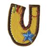 Iron-on Embroidered Patch Letter U 3 Cm