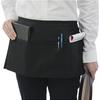 Black Half Apron Waterproof Server Apron Short Aprons Waist Apron  Men