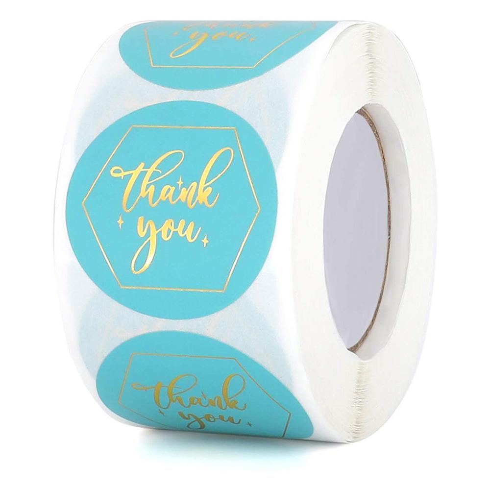 50-500pcs Green Leaf Thank You Stickers Thank You For Supporting My Small Business Labels Seals Round Kraft Labels For Shop