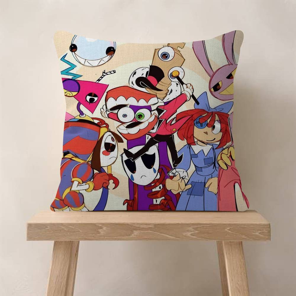 Anime The Amazing Digital Circus Pillow Cushion Cover Pillowcase Living Room Sofa Home Decor