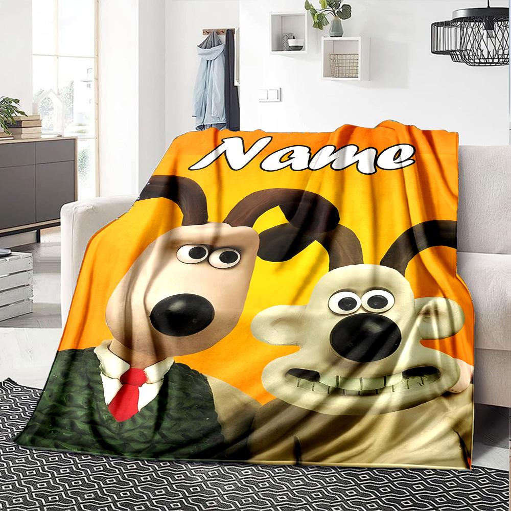 Customiz Name Personality Wallace and Gromit Blanket Soft &Warm Sofa Office Bed Travel Lunch Break Blanket, Gift Suitable All Seasons