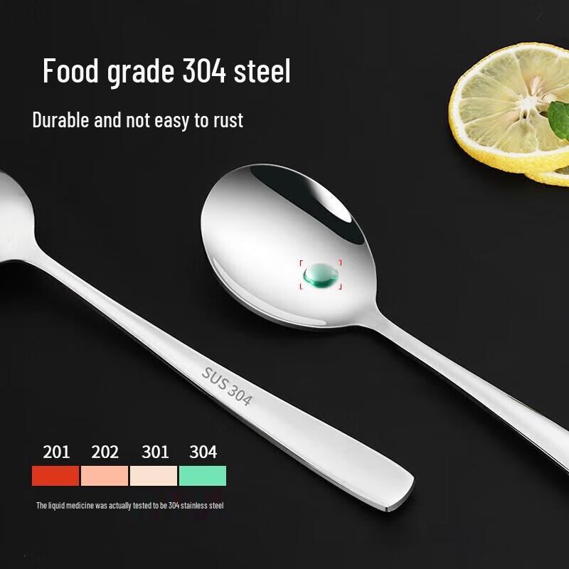 maxcook MCGC9533 Набор из 4 круглых ложек из нержавеющей стали 304