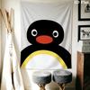 PINGU Wall Tapestry Aesthetic Wall Hanging Printed Fabric Blanket Decorative Tapestries for Bedroom Living Room Home Decor