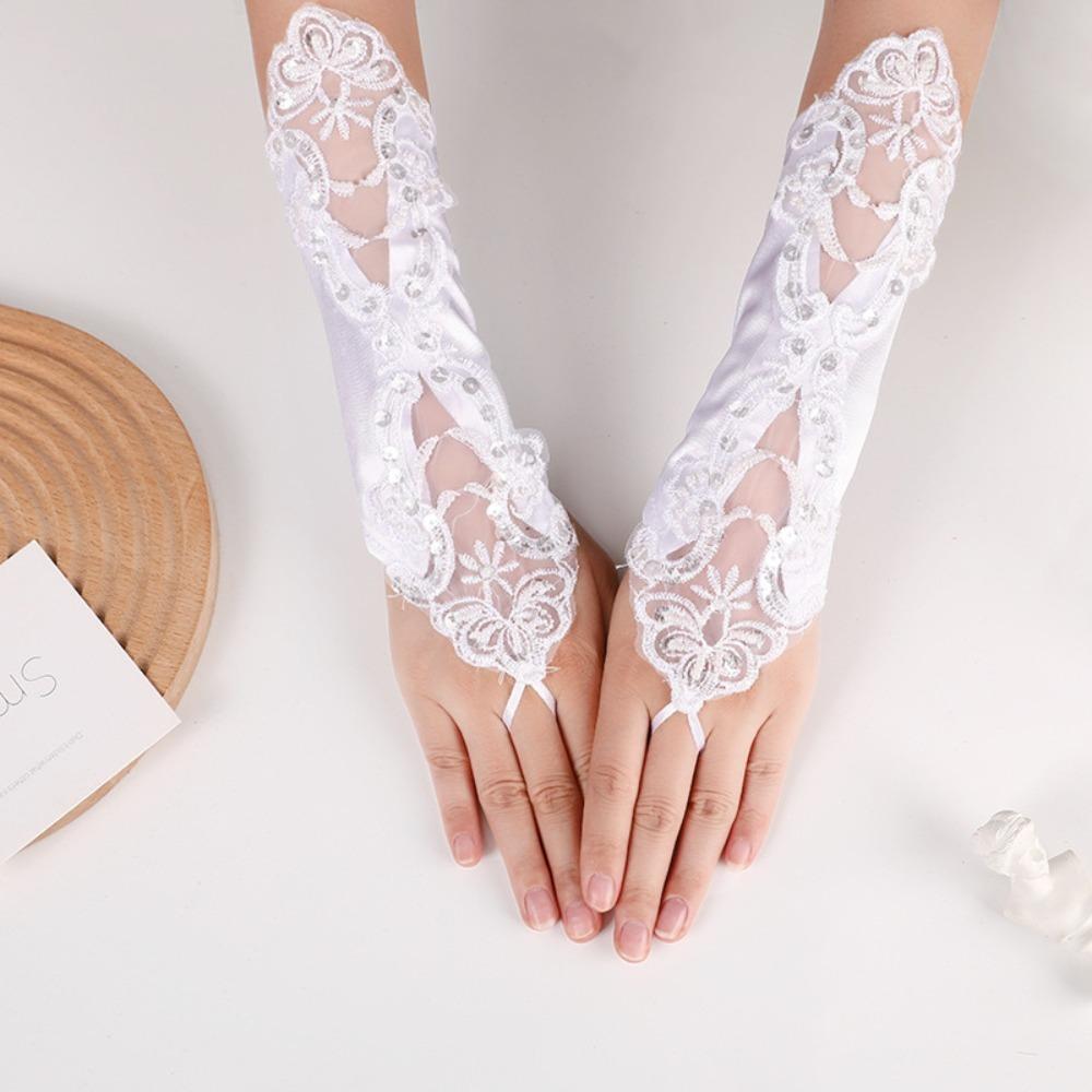 Праздничное платье Свадебные свадебные перчатки Аксессуары для одежды Свадебное платье Варежки Вечерний выпускной декор Леди
