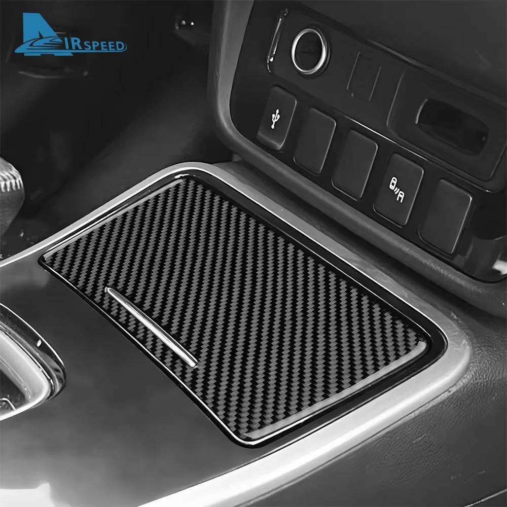 Для Mitsubishi Outlander 2017 2018 2019 2020 2021 Наклейка из настоящего мягкого углеродного волокна LHD RHD Панель отделки ящика для хранения центральной консоли