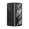 Чехол для Galaxy Z Fold7 со слотом для стилуса, полное покрытие, ударопрочный ПК-чехол, текстура из веганской кожи, тонкий защитный корпус