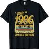 Винтажные Футболки 1986 года 40-й День Рождения 40 Лет Летние Графические Хлопковые Уличная Одежда С Коротким Рукавом Подарки Футболка Мужские Топы