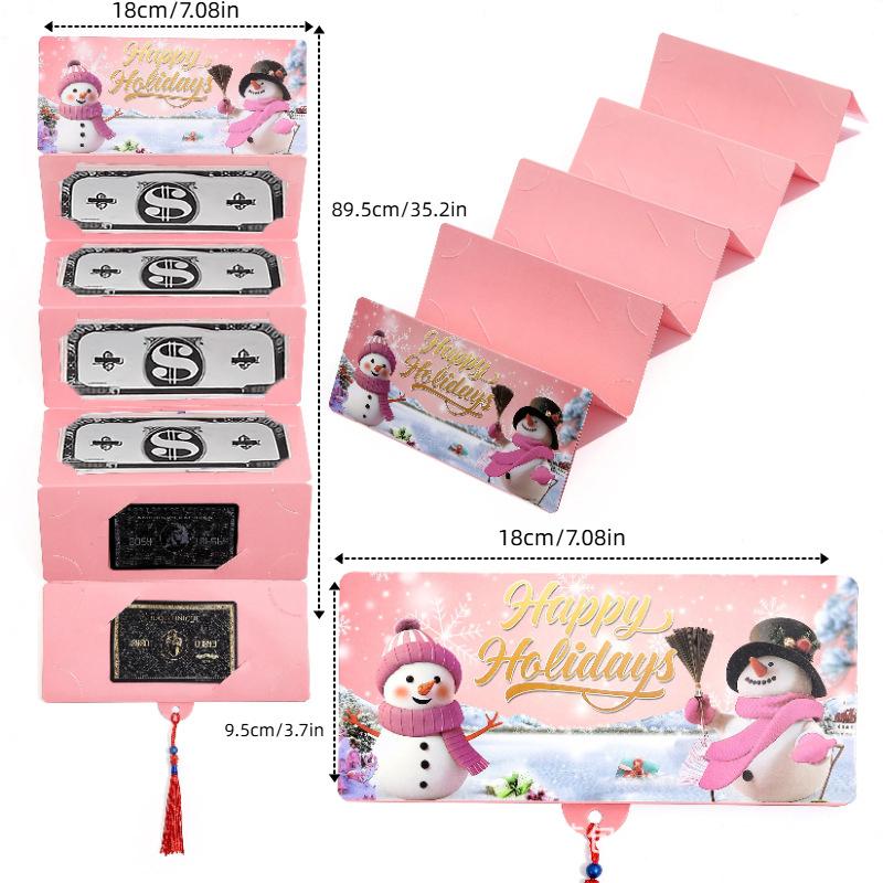 2 шт./набор Красные конверты 10-слотовые Рождественские денежные мешочки или зажимы для подарочных карт Праздничные подарки на Рождество, дни рождения и День благодарения