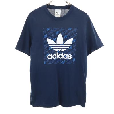 Adidas Футболка с коротким рукавом Темно-синяя Мужская Б/У