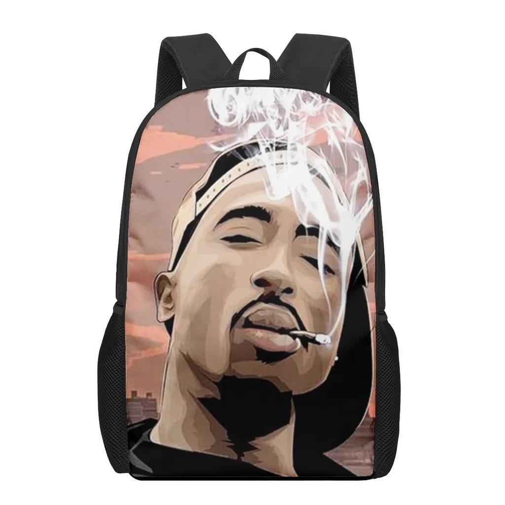 Детская сумка-портфель Школьная сумка для ученика Rapper 2pac певец Tupac Рисунок Школьные сумки для детей Девочек Мальчиков Подростков Школьные рюкзаки