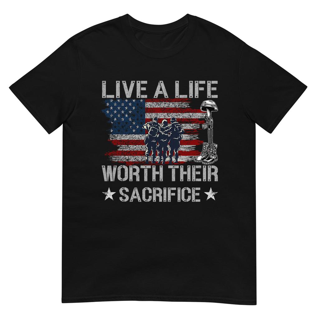 Live A Life Worth Their Sacrifice Veterans Day Tshirt