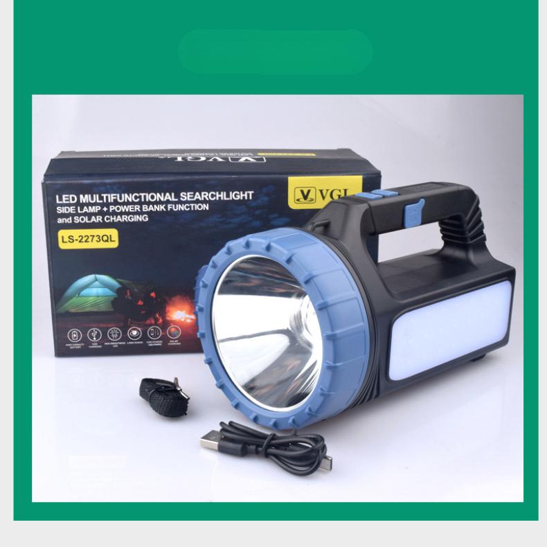 Уличный домашний солнечный светодиодный мощный фонарик, портативный прожектор, супер яркий, большой радиус действия, зарядка через USB