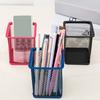 Round/Square Iron Mesh Pen Holder Office Desktop Pencil Stationery Box Case
