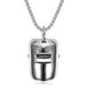 Grade III Welder Mask Helmet Stainless Steel Necklace Gold Silver Plated Link Chain Men's Anniversary Gift Wedding Party
