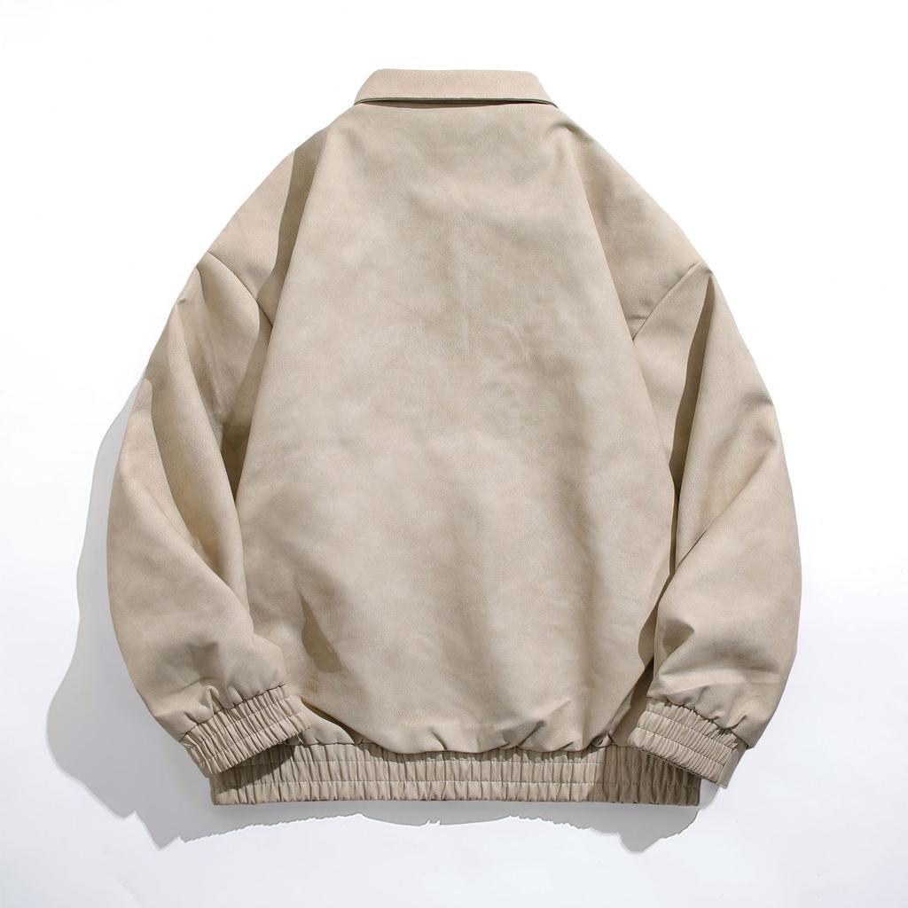 Куртка из искусственной кожи в американском ретро-стиле для мужчин на осень и зиму. Новая хлопковая утолщенная куртка с лацканами, повседневная, универсальная.