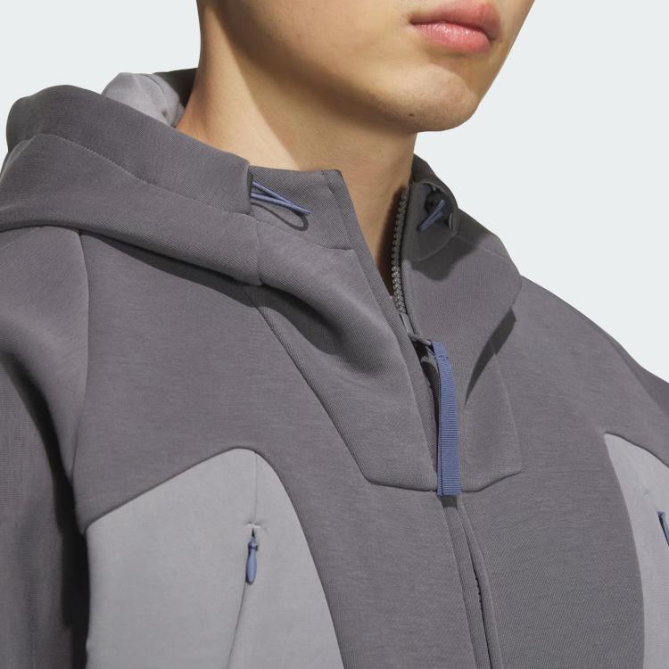 Adidas Fustl P Hoody 2 мягкая удобная мужская куртка с длинным рукавом темно-серого цвета JM6189