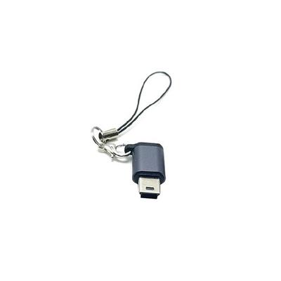 Адаптер-переходник Type-C на Mini USB с веревкой от потери, 480 Мбит/с, передача данных