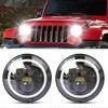 Compatible with Jeep Wrangler JK TJ LJ 2 Pack 7 Inch IP68 Waterproof 6500K 75W LED Headlight