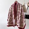 Зимний Теплый Кашемировый Шарф Для Женщин Роскошный Принт Пашмина Шаль Обёртывание Шейный Платок Женский Буфанда Эшарп Дизайн Повязка на Голову