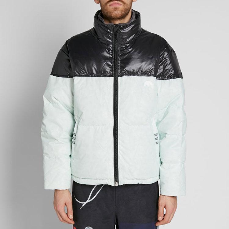adidas Originals x Alexander Wang прозрачный износостойкий пуховик с цветными блоками, мужская верхняя одежда, мятно-зеленый DT9504